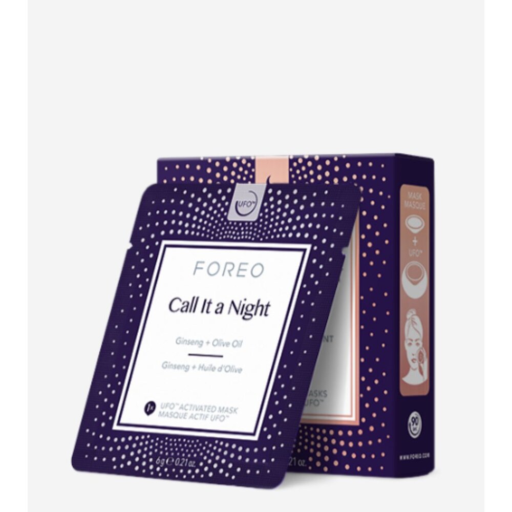 🔥3/$30 NIB FOREO Call it a Night UFO Sheet Masks Set Replenishing Box of 7 - Picture 2 of 9